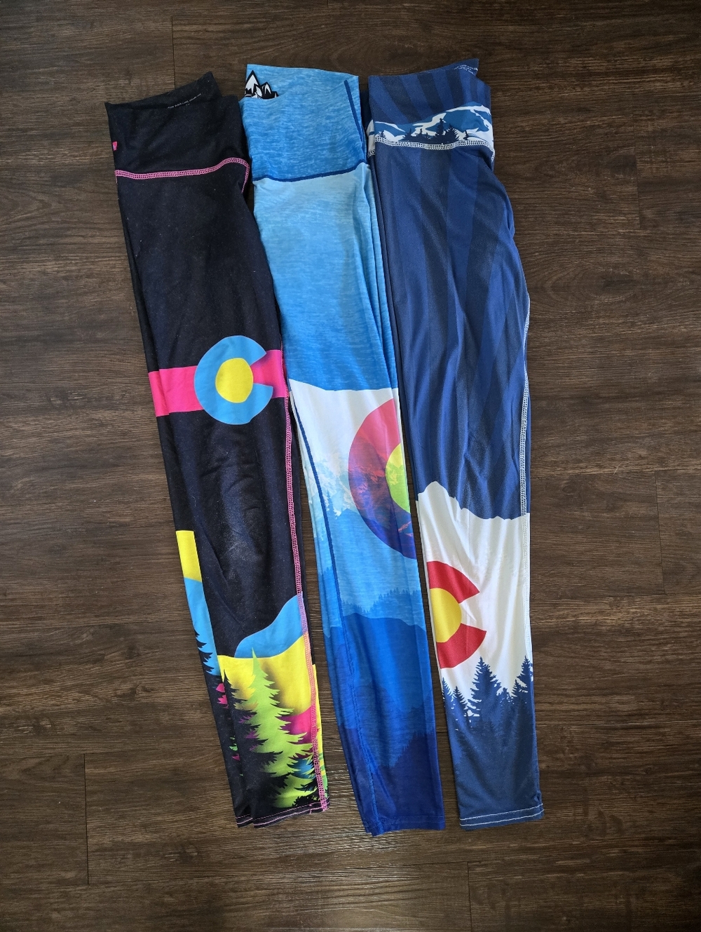 Women’s Colorado-Inspired Printed Leggings – Multicolor Mountains